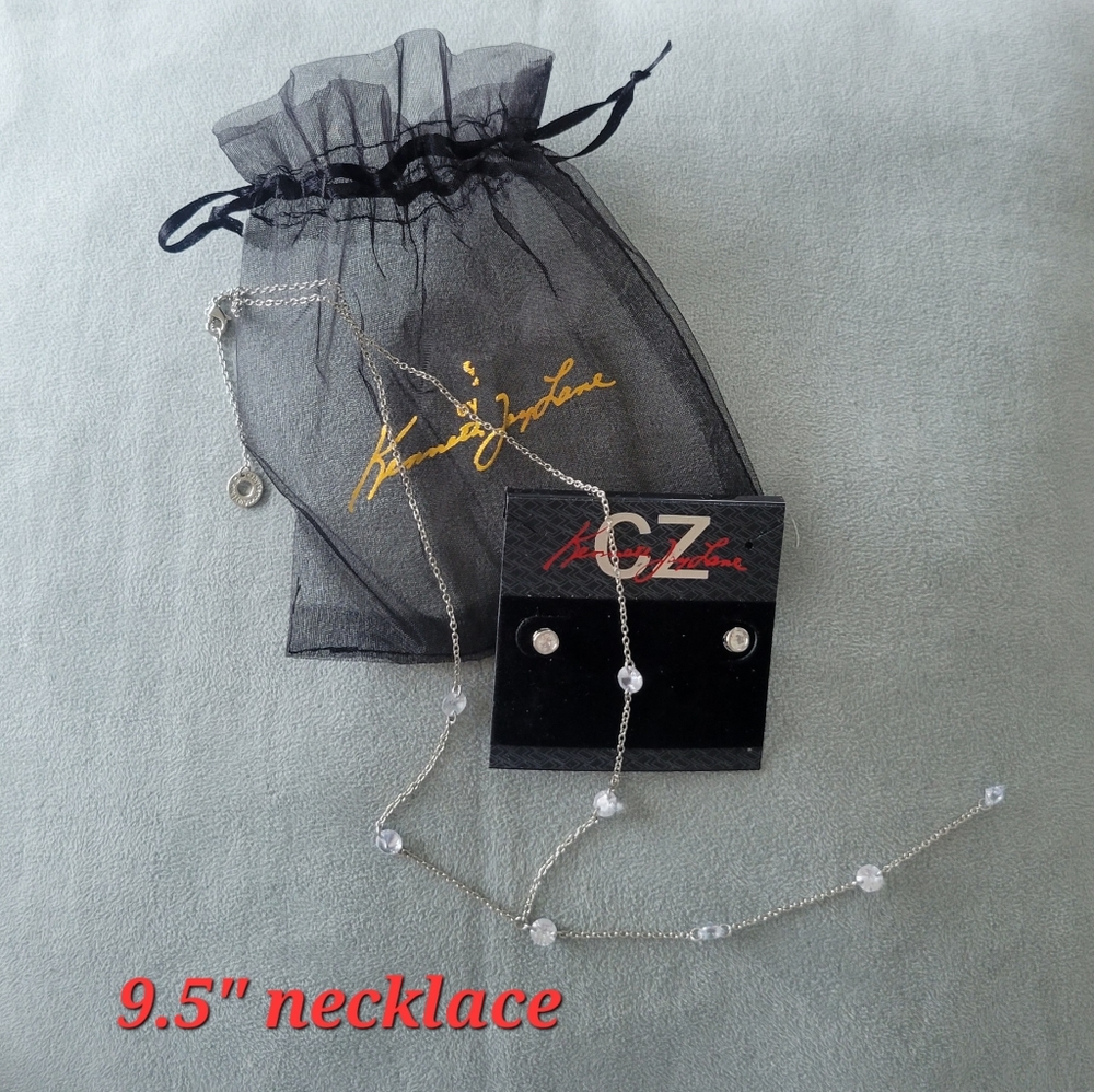 CZ by Kenneth Jay Lane necklace & earrings set